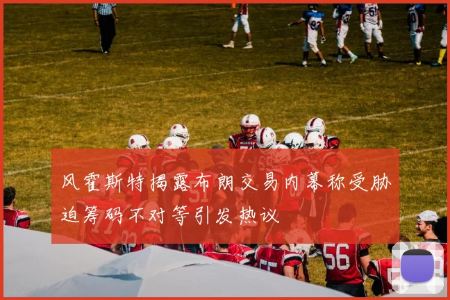 风霍斯特揭露布朗交易内幕称受胁迫筹码不对等引发热议
